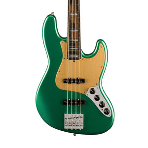 Fender FSR American Ultra Jazz Bass Guitar, Ebony FB, Mystic Pine Green