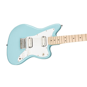 Squier Mini Jazzmaster HH Electric Guitar, Maple FB, Daphne Blue