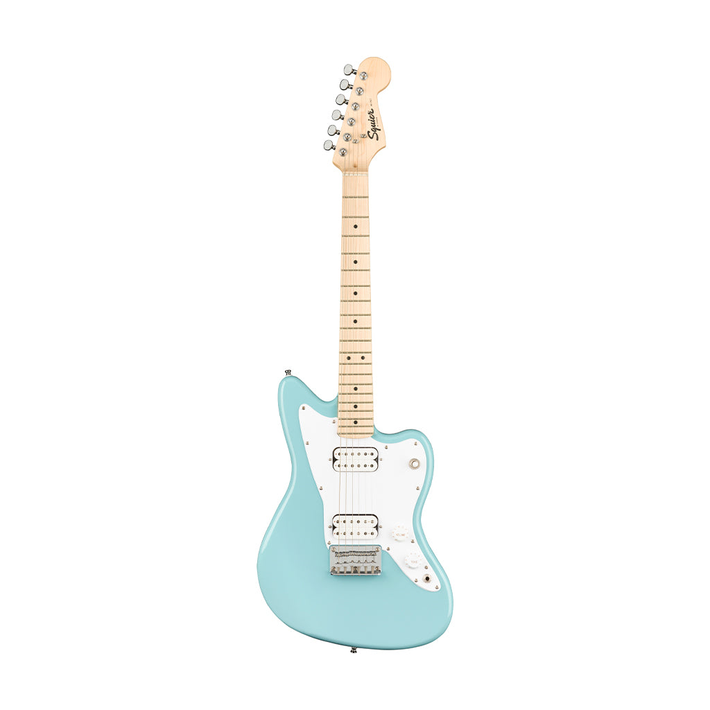 Squier Mini Jazzmaster HH Electric Guitar, Maple FB, Daphne Blue