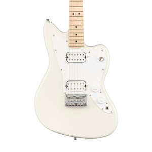 Squier Mini Jazzmaster HH Electric Guitar, Maple FB, Olympic White