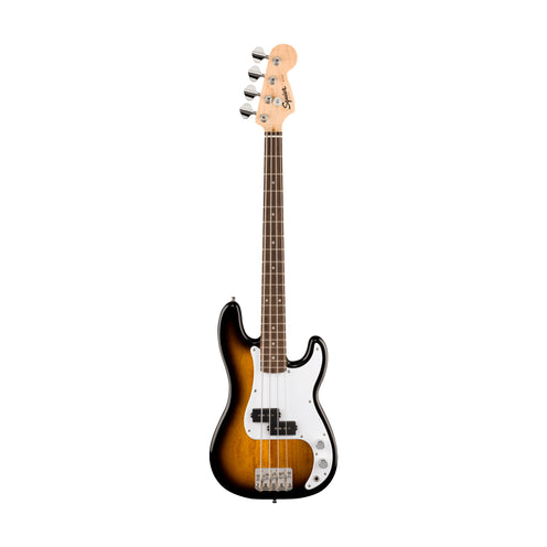Squier Mini Precision Bass Guitar, Laurel FB, 2-Color Sunburst