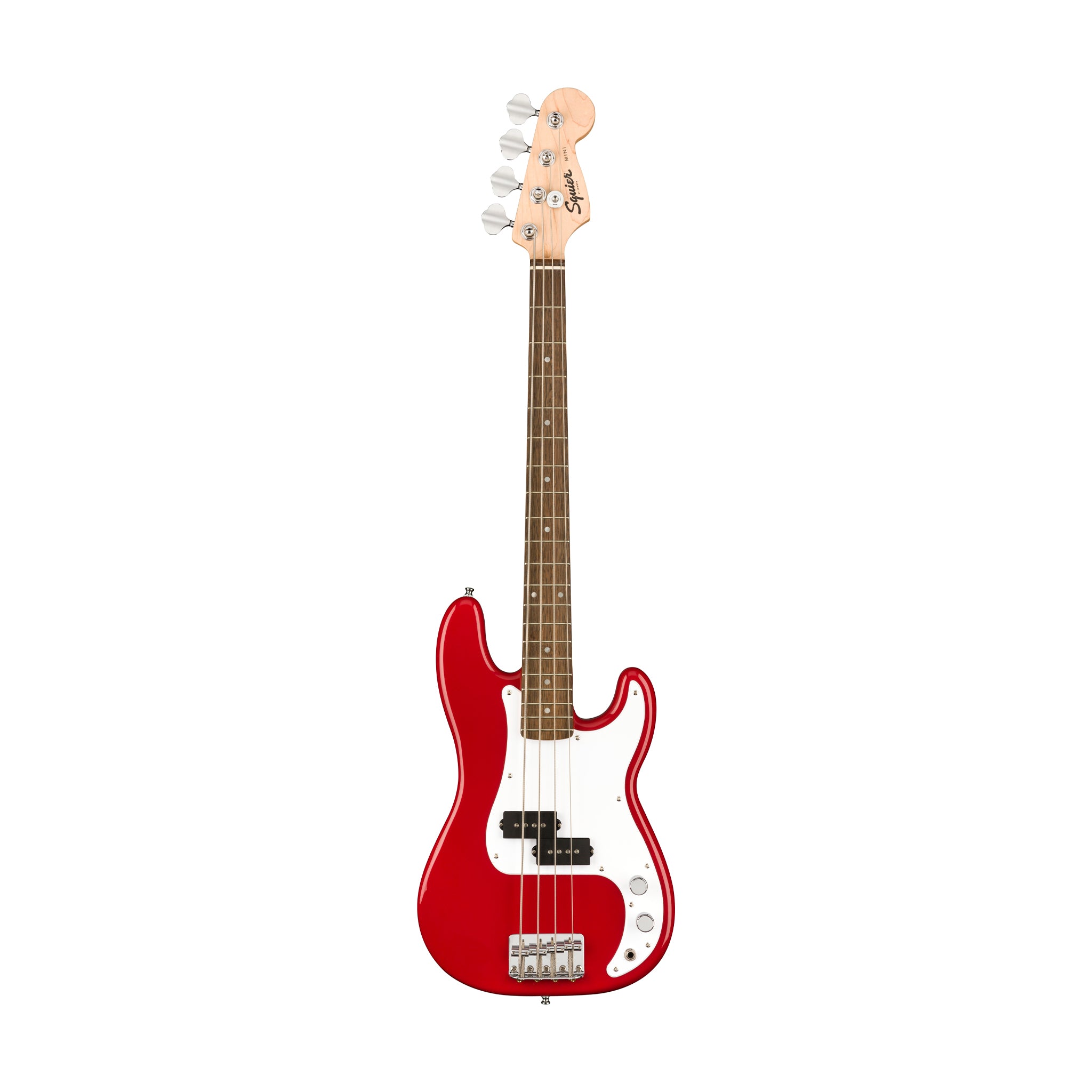 Squier Mini Precision Bass Guitar, Laurel FB, Dakota Red