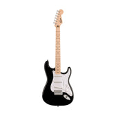 Squier Sonic Stratocaster Electric Guitar w/White Pickguard, Maple FB, Black (B-Stock)
