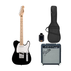 Squier Sonic Telecaster Electric Guitar Bundle w/White Pickguard