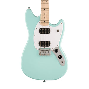 Squier FSR Sonic Mustang HH Electric Guitar w/White Pickguard, Maple FB, Sonic Blue
