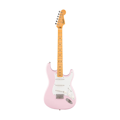 Squier Classic Vibe 50s Stratocaster Hardtail Electric Guitar, Maple FB, Shell Pink