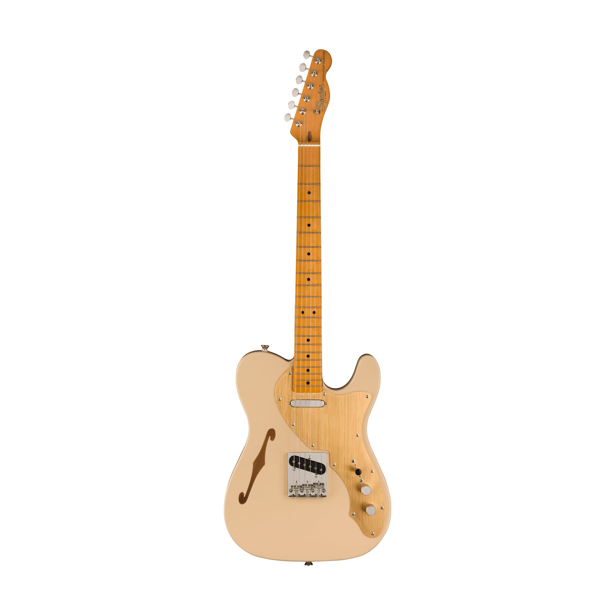 Squier FSR Classic Vibe 60s Telecaster Thinline Electric Guitar, Maple FB, Desert Sand