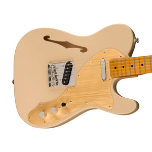 Squier FSR Classic Vibe 60s Telecaster Thinline Electric Guitar, Maple FB, Desert Sand