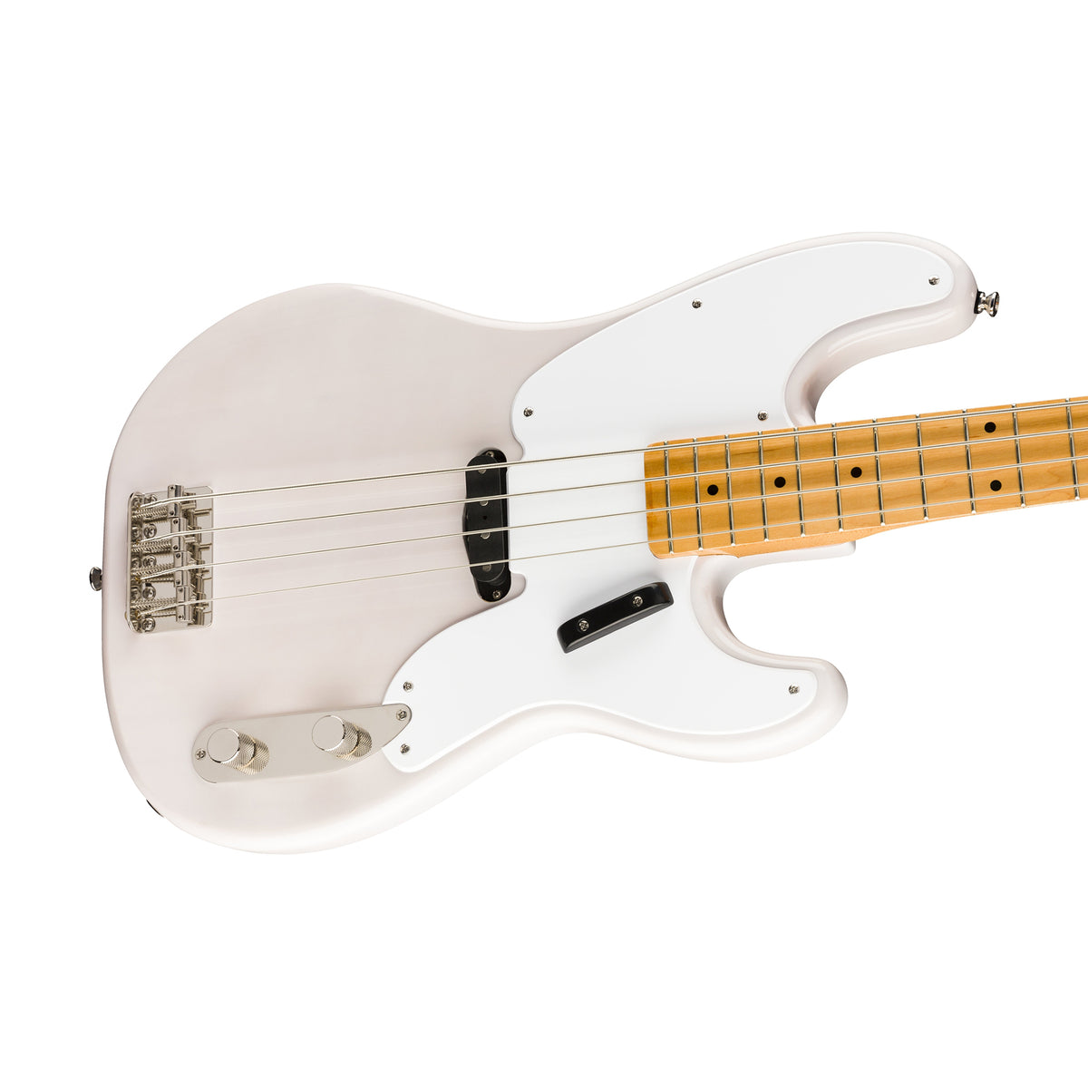 Squier Classic Vibe 50s Precision Bass Guitar, Maple FB, White