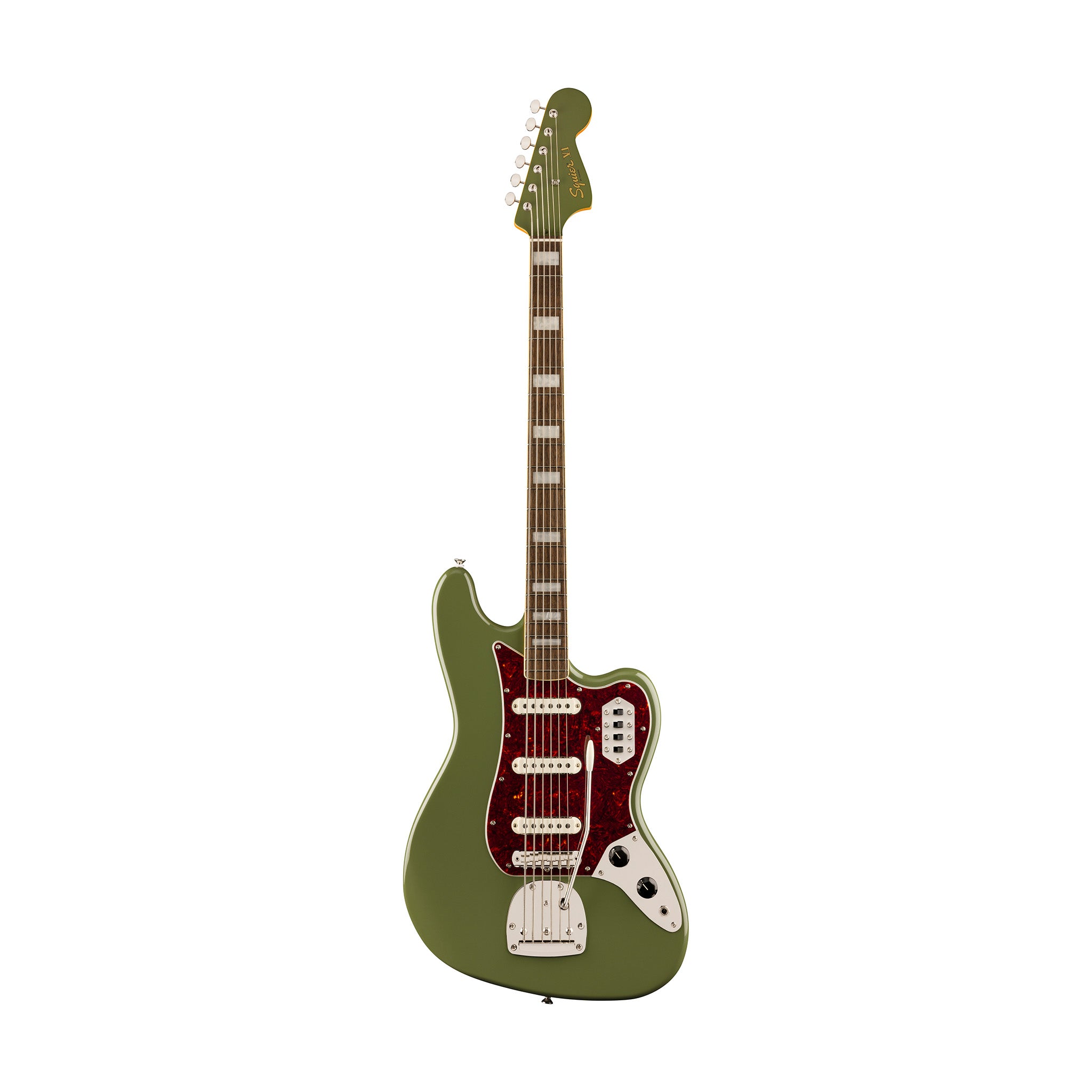 Squier FSR Classic Vibe Bass VI Guitar, Laurel FB, Olive – Swee