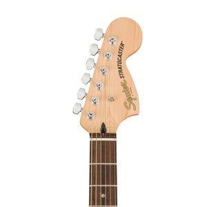 Squier FSR Affinity Series Stratocaster QMT Electric Guitar, Laurel FB, Crimson Red Transparent