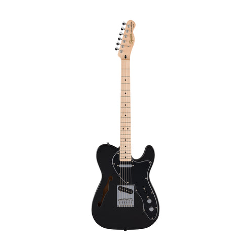 Squier FSR Affinity Series Telecaster Thinline Electric Guitar, Maple FB, Metallic Black