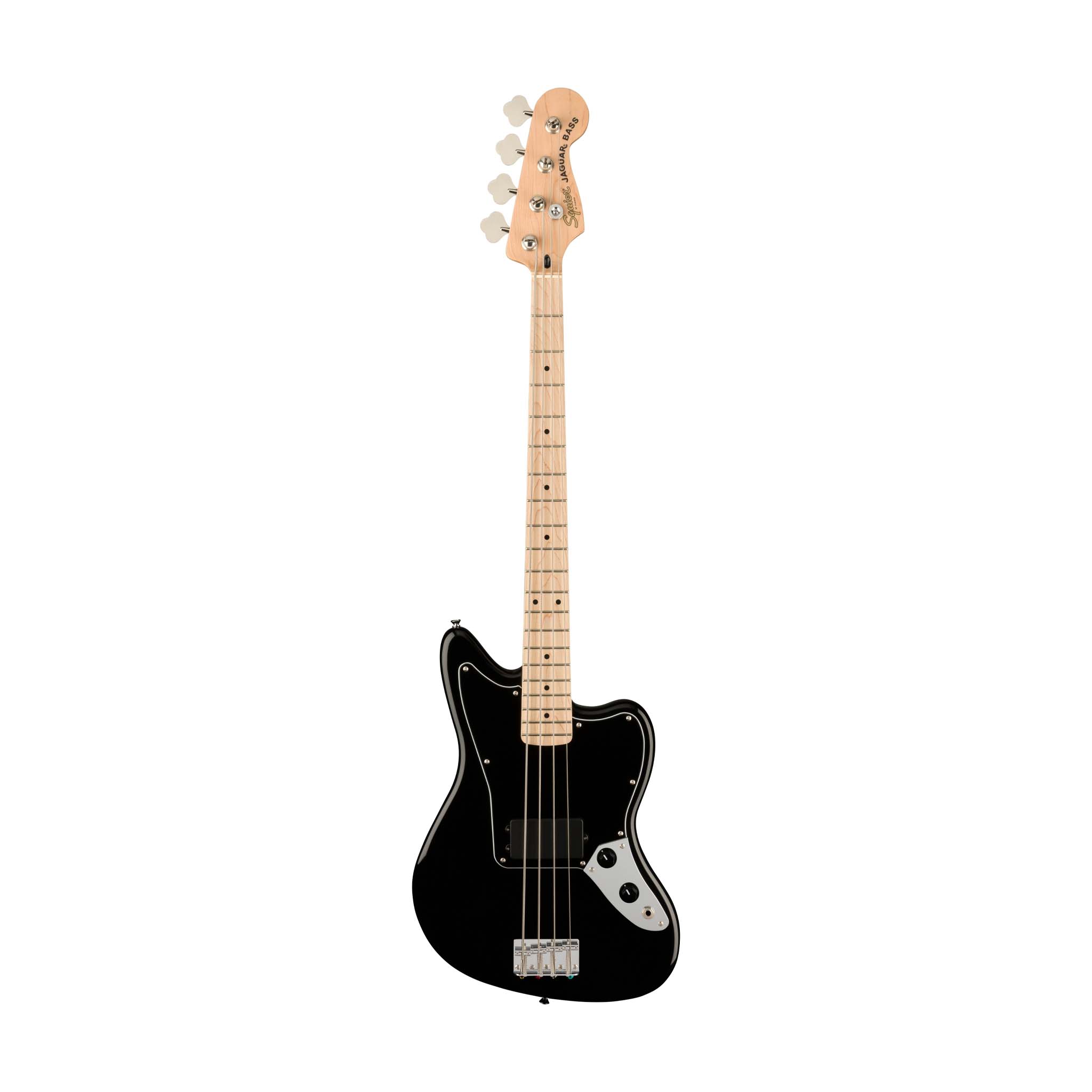 Squier Affinity Series Jag Bass Guitar, Maple FB, Black