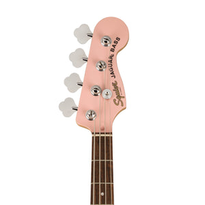 Squier FSR Affinity Series Jag Bass H Guitar, Laurel FB, Shell Pink