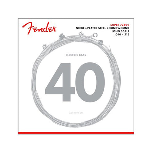 Fender 72505L Nickel Plated Steel Roundwound 5-String Long Scale Bass Guitar Strings, 40-115