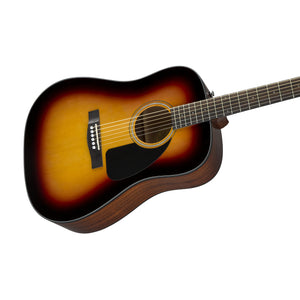 Fender CD-60 Dreadnought V3 Acoustic Guitar w/case, Walnut FB, Sunburst