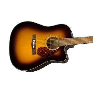 Fender CD-140SCE Dreadnought Acoustic Guitar w/Case, Walnut FB, Sunburst