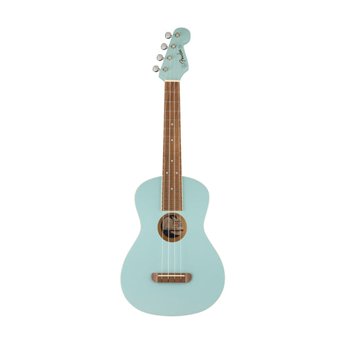 Fender Avalon Tenor Ukulele, Walnut FB, Daphne Blue