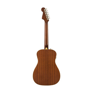 Fender FSR California Malibu Player Small-Bodied Acoustic Guitar, Walnut FB, Shell Pink