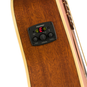 Fender FSR California Malibu Player Small-Bodied Acoustic Guitar, Walnut FB, Shell Pink