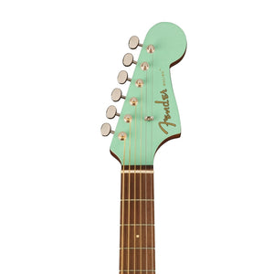 Fender FSR California Malibu Player Small-Bodied Acoustic Guitar, Walnut FB, Surf Green