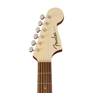 Fender California Malibu Player Small-Bodied Acoustic Guitar, Walnut FB, Olympic White