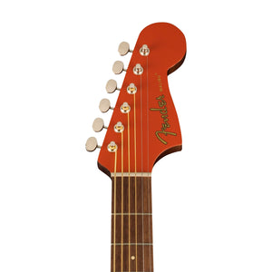 Fender California Malibu Player Small-Bodied Acoustic Guitar, Walnut FB, Fiesta Red