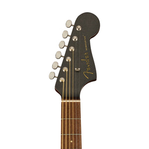Fender FSR California Newporter Player Med-Sized Acoustic Guitar, Walnut FB, Charcoal Frost Metallic
