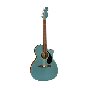 Fender California Newporter Player Medium-Sized Acoustic Guitar, Walnut FB, Tidepool