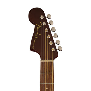 Fender California Newporter Player Left-Handed Medium-Sized Acoustic Guitar, Walnut FB, Natural