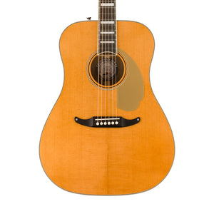 Fender King Vintage Acoustic Guitar w/Case, Aged Natural