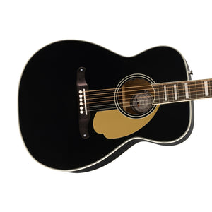 Fender Malibu Vintage Acoustic Guitar w/Case, Black