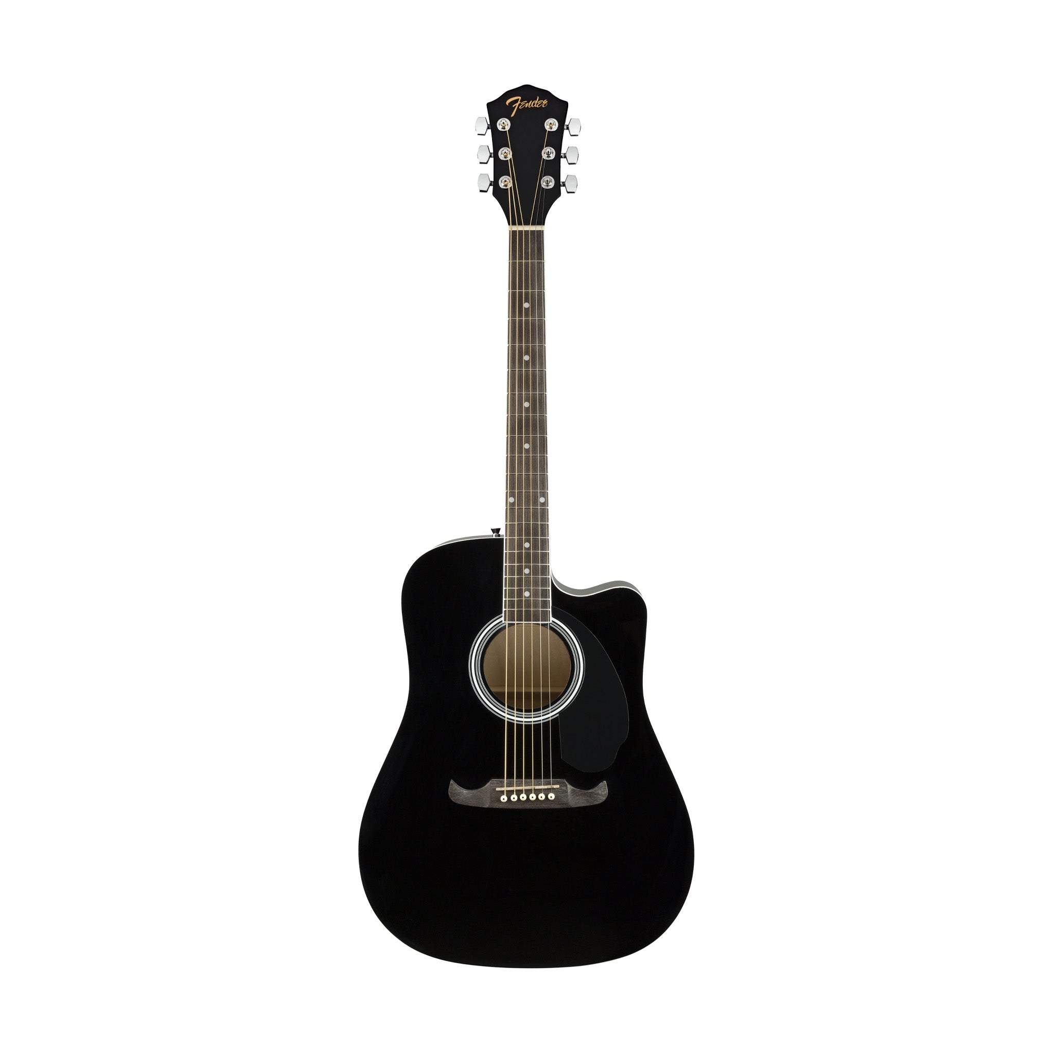 Fender FA-125CE Dreadnought Acoustic Guitar, Black