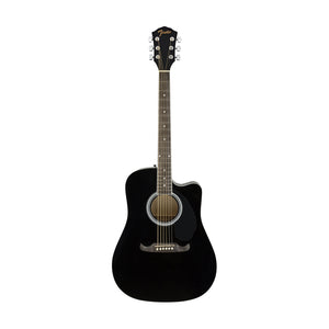 Fender FA-125CE Dreadnought Acoustic Guitar, Black