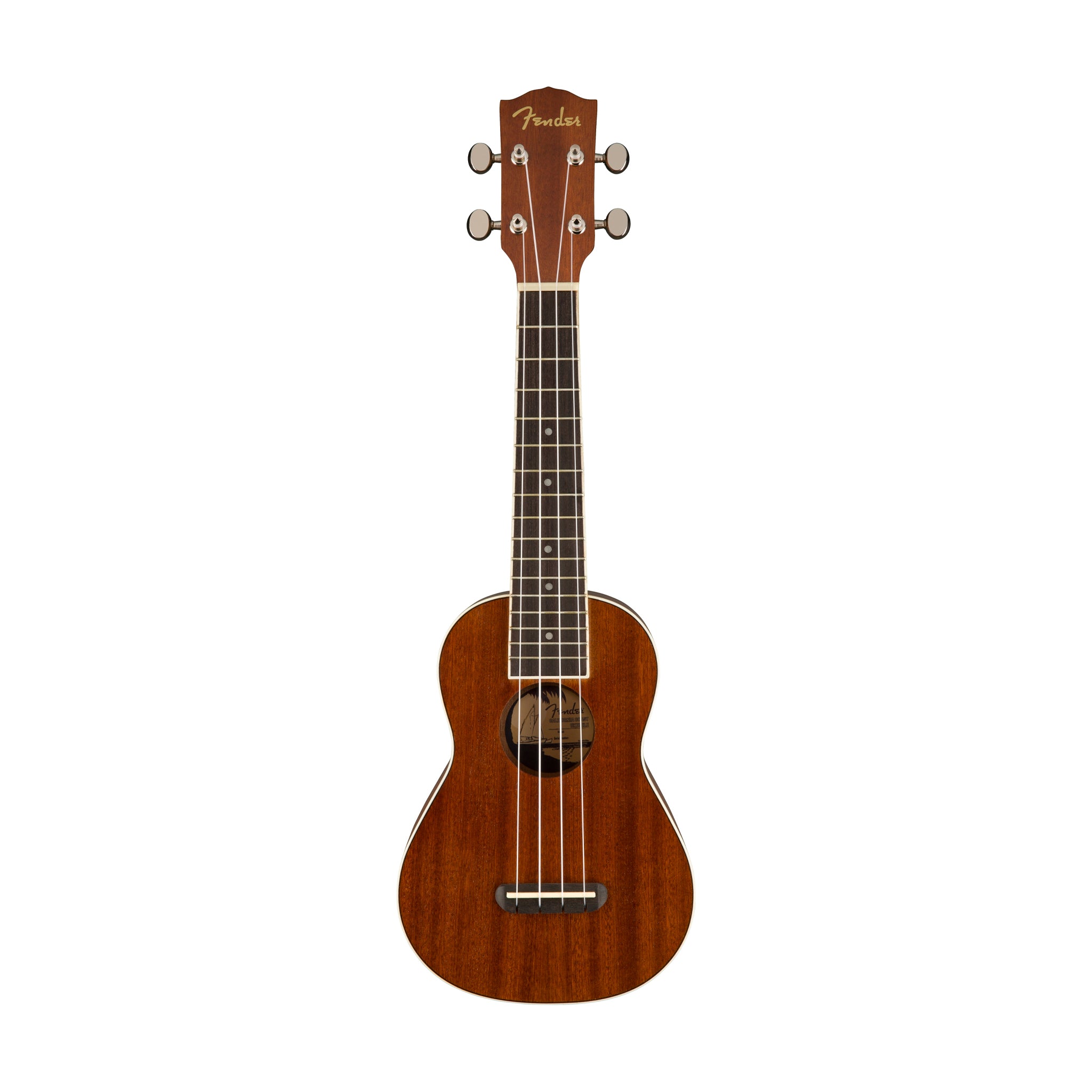 Fender Seaside Soprano Ukulele, Walnut FB, Natural