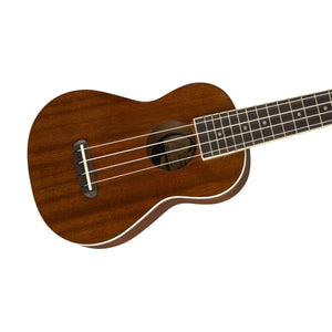 Fender Seaside Soprano Ukulele, Walnut FB, Natural