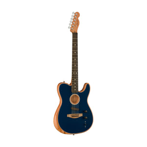 Fender American Acoustasonic Telecaster Acoustic Electric Guitar w/Bag, Ebony FB, Steel Blue