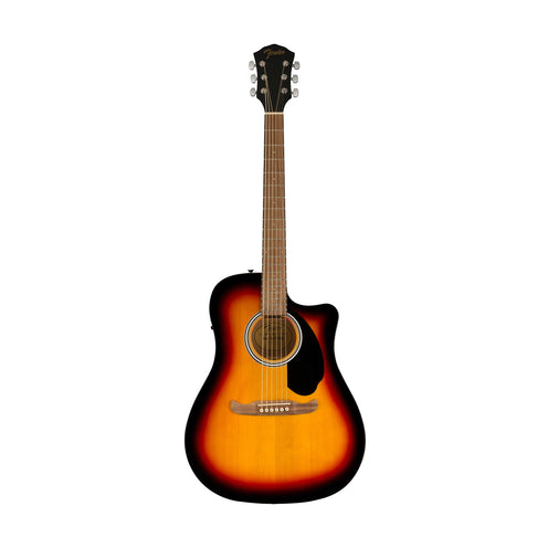 Fender FA-125CE Dreadnought Acoustic Guitar, Walnut FB, Sunburst