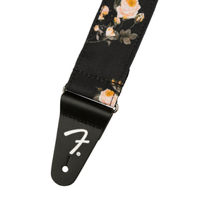 Fender Floral Guitar Strap, Black