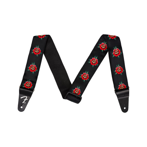 Fender 2Inch Rose Guitar Strap, Red