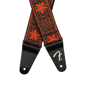 Fender Pasadena Woven Guitar Strap, Orange Snowflake