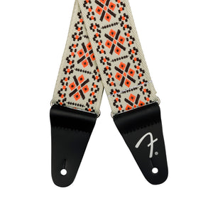 Fender Pasadena Woven Guitar Strap, Lattice Orange