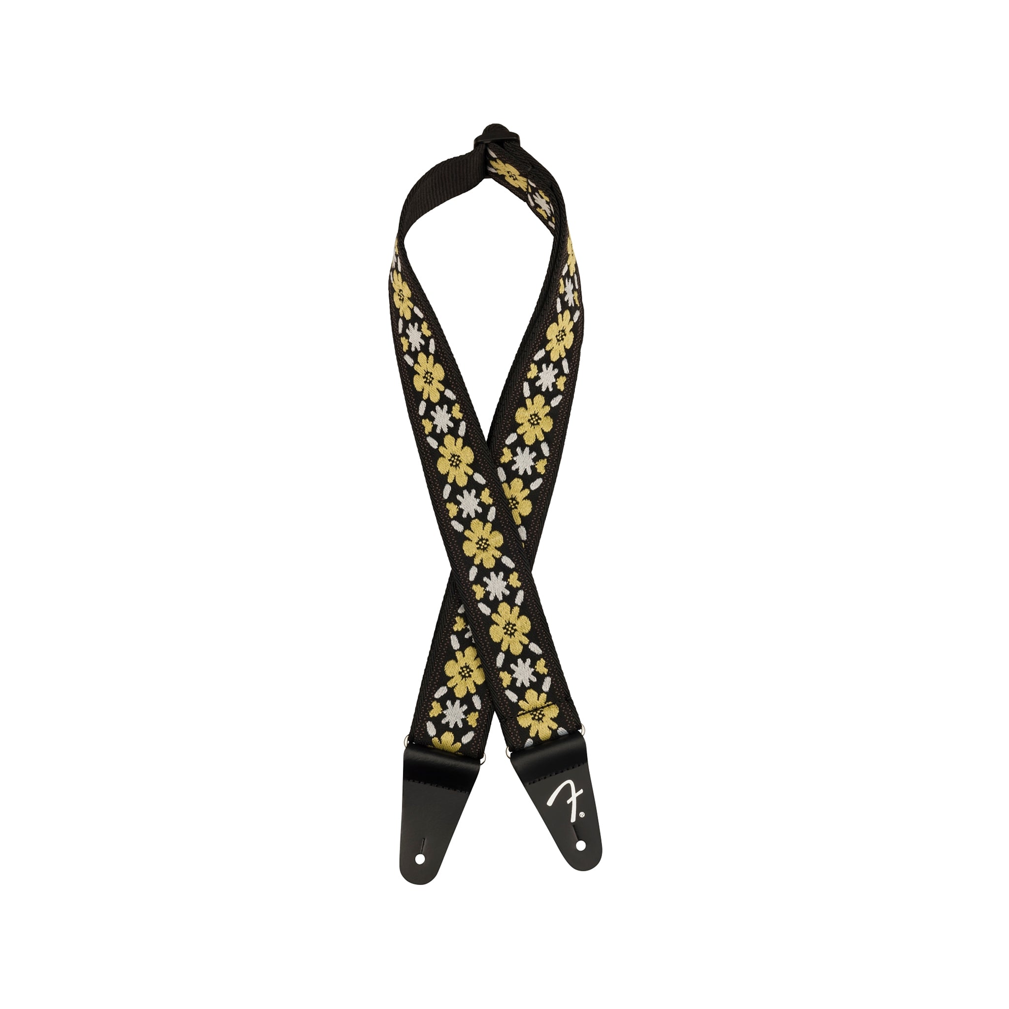 Fender Pasadena Woven Guitar Strap, Yellow Clover