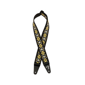 Fender Pasadena Woven Guitar Strap, Yellow Clover