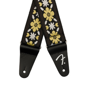 Fender Pasadena Woven Guitar Strap, Yellow Clover