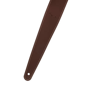 Fender 2inch Essentials Leather Guitar Strap, Brown