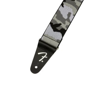 Fender WeighLess 2-Inch Camo Guitar Strap, Gray Camo
