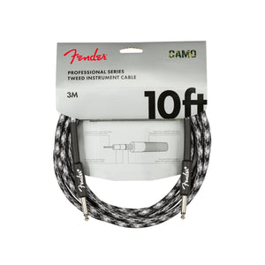 Fender Professional Series Instrument Cable, 10ft Straight/Straight, Winter Camo