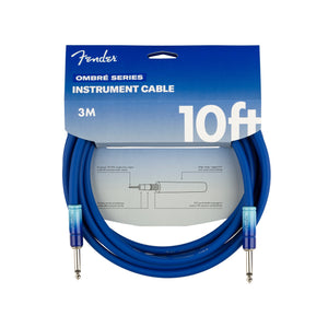 Fender Ombre Series Instrument Cable, 10 ft Straight/Straight, Belair Blue