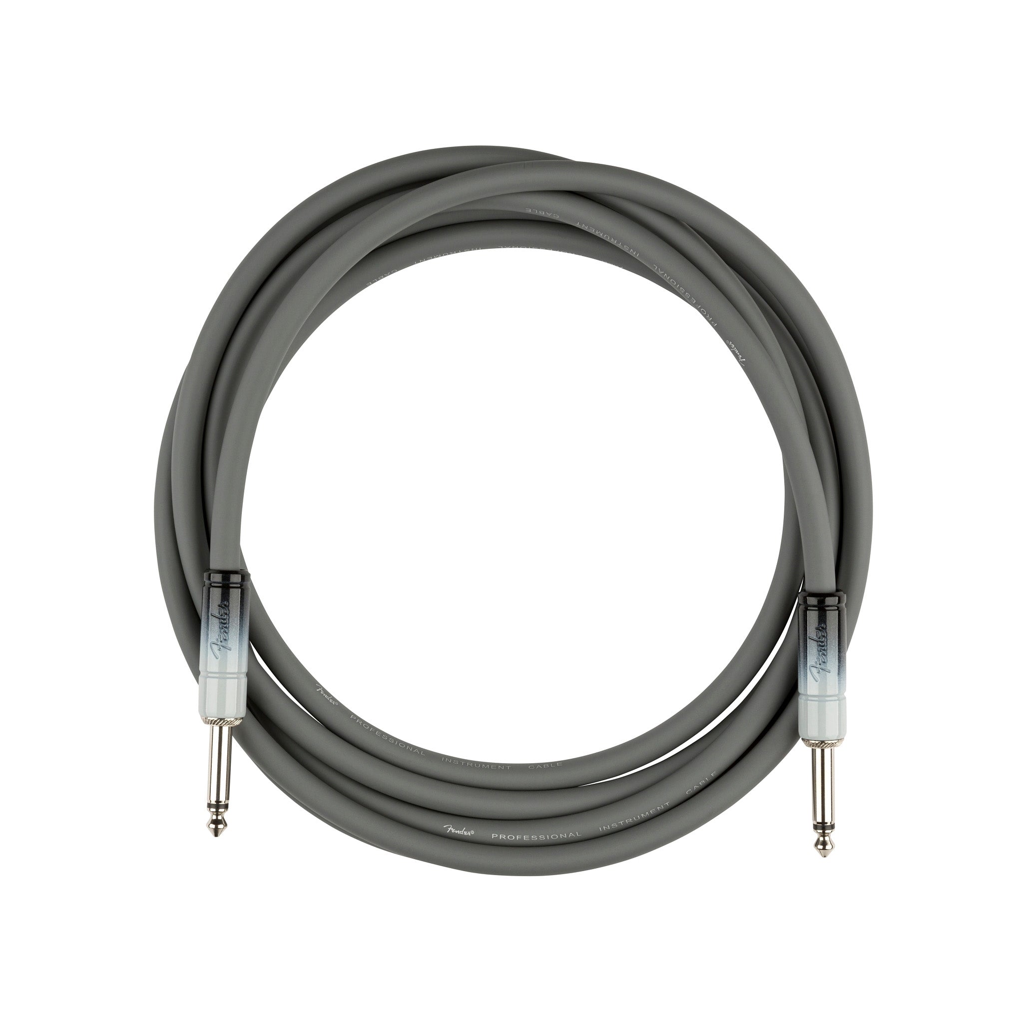 Fender Ombre Series Instrument Cable, 10 ft Straight/Straight, Silver Smoke